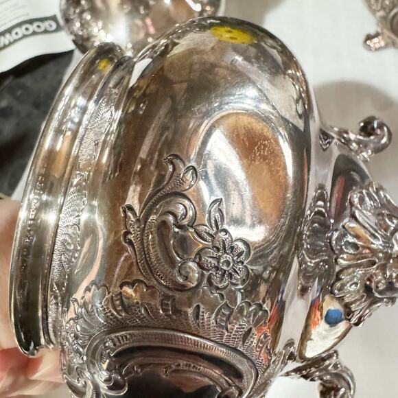 Reed & Barton Regent 5600 C2 silver plated set of 5 coffee/tea set Hand Chased - Picture 9 of 12